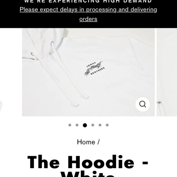 Jonas Brothers Women's White Hoodie Pullover Sweater  NWOT‎ - Picture 9 of 10